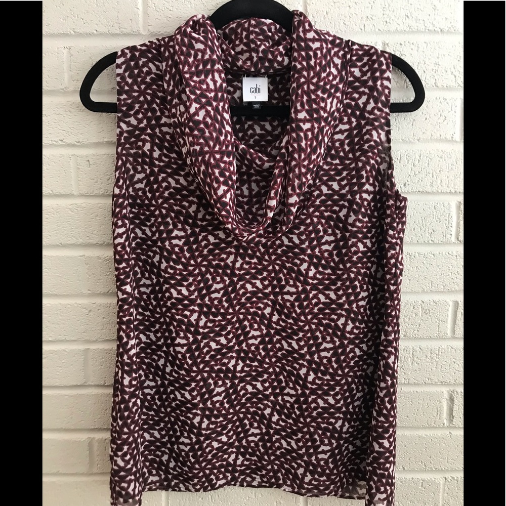 CAbi layered cowl neck blouse